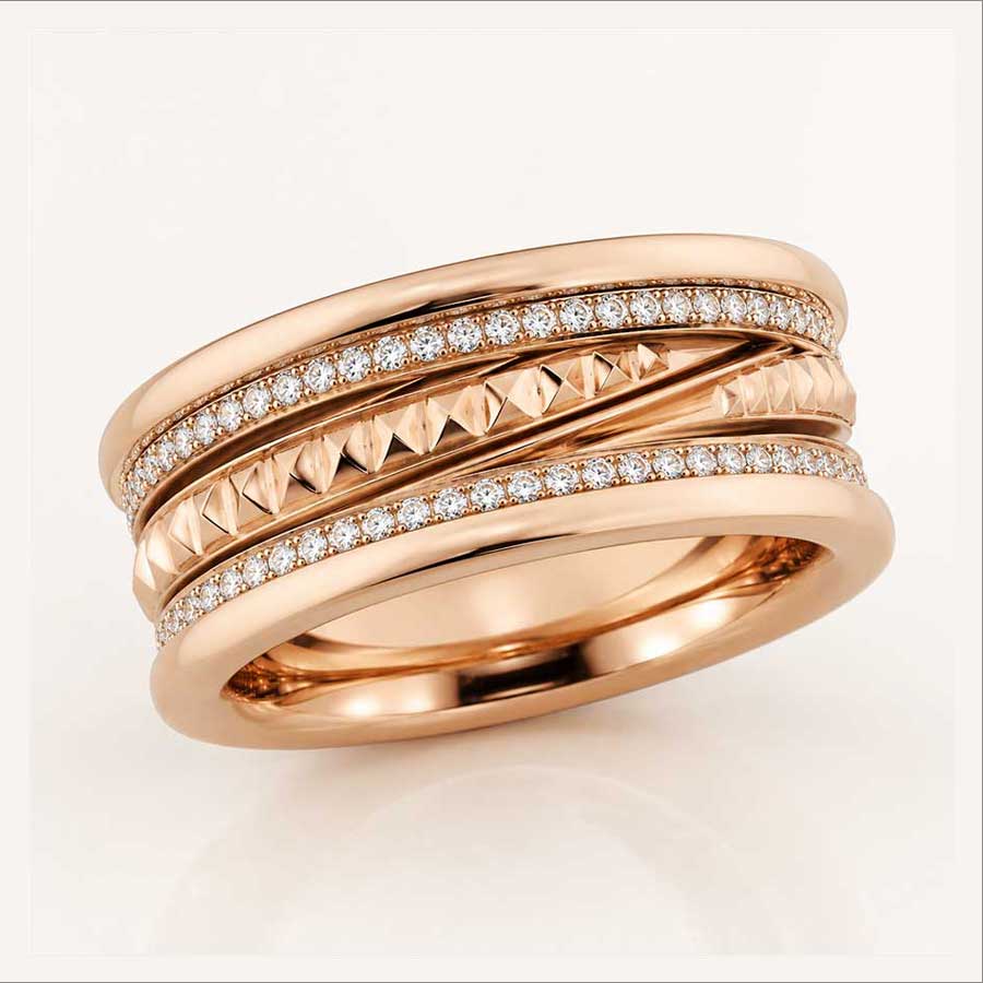 0.51 Karat Pırlantalı Rose Altın Yüzük