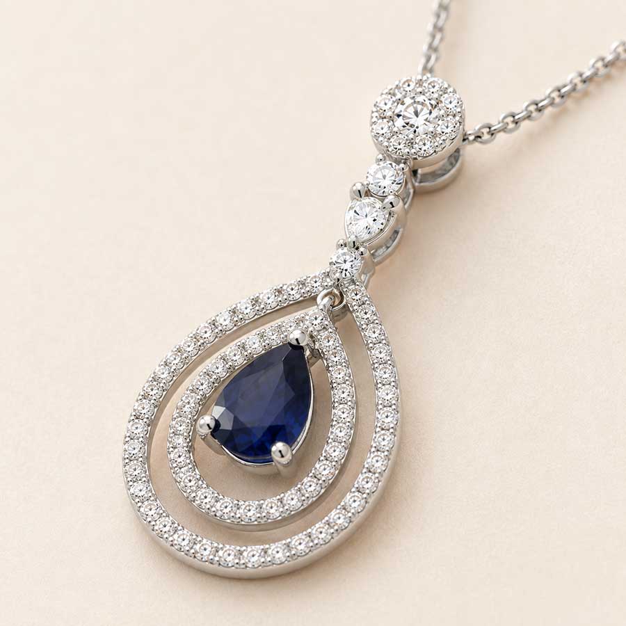 Seraphina 1,57 Karat Safir ve 0,79 Karat Pırlanta Kolye