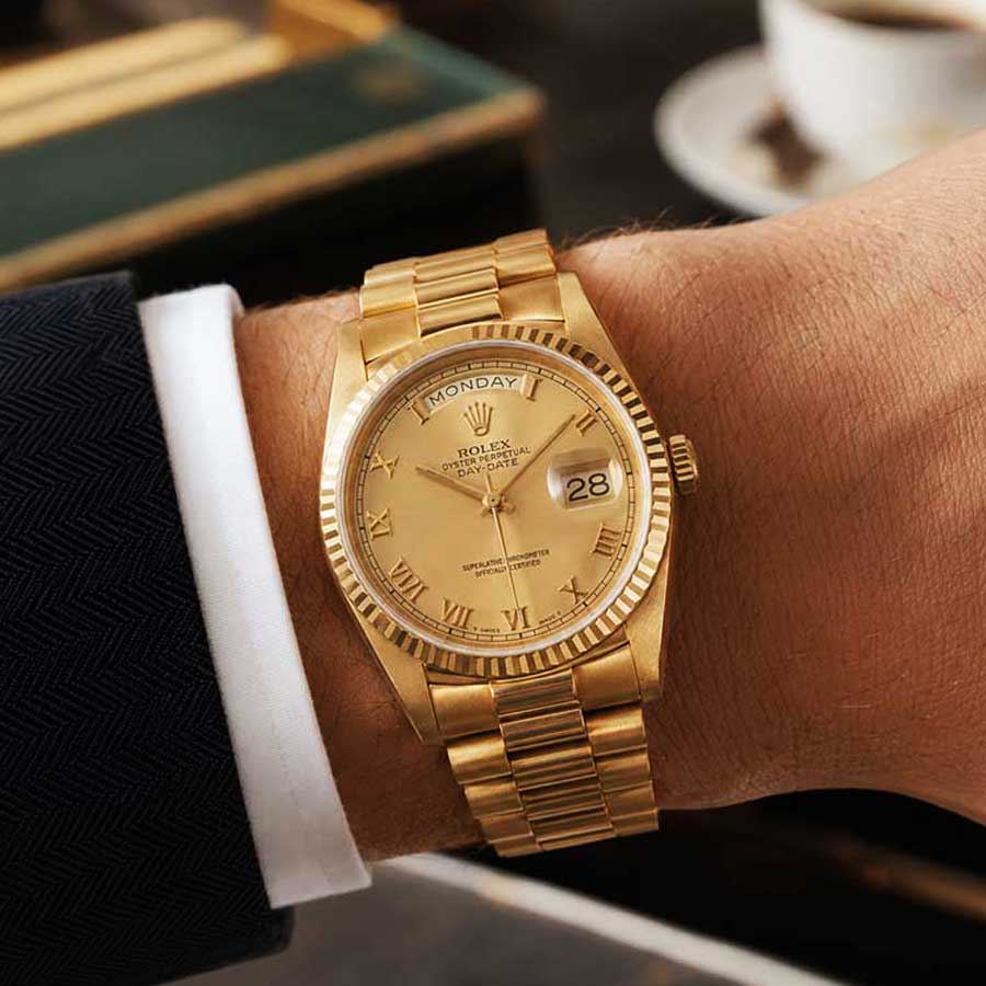 Rolex Day-Date 36 President 18238 Sarı Altın Saat