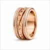 0.51 Karat Pırlantalı Rose Altın Yüzük
