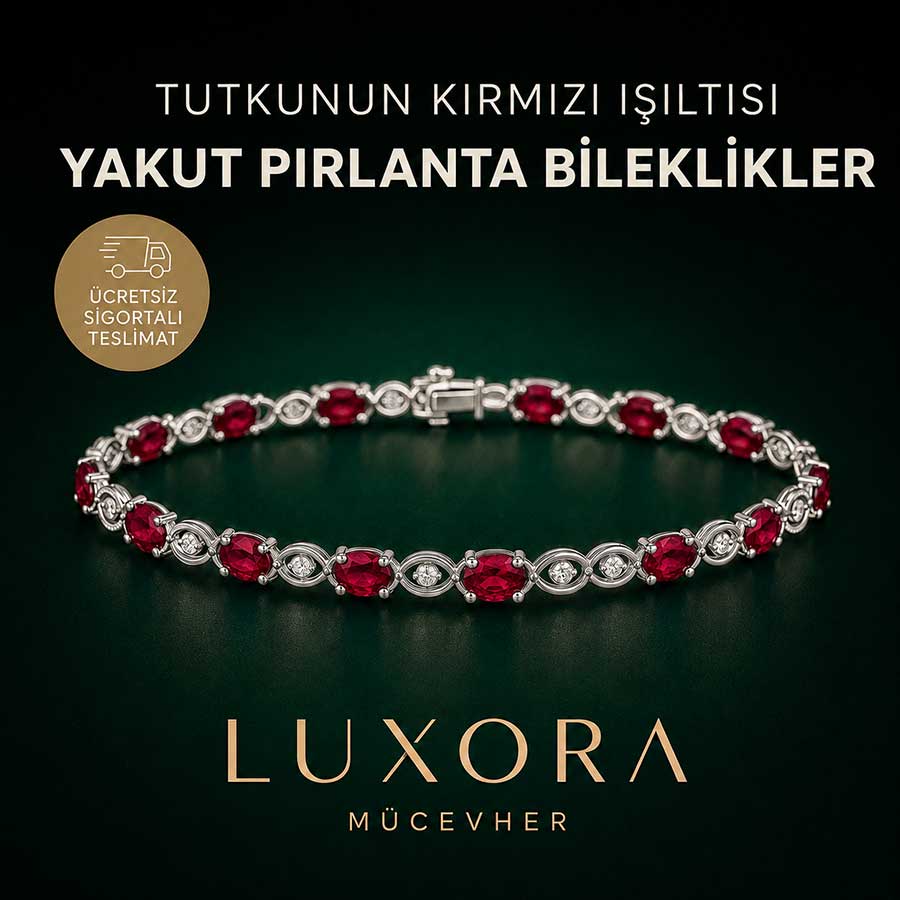 Rubina 9,32 Karat Yakut Pırlanta Bileklik Rubina 9,32 Karat Yakut Pırlanta Bileklik