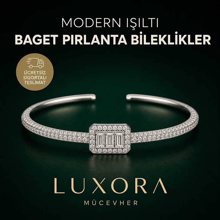 Valeria 2,55 Karat Baget Pırlanta Kelepçe Valeria 2,55 Karat Baget Pırlanta Kelepçe