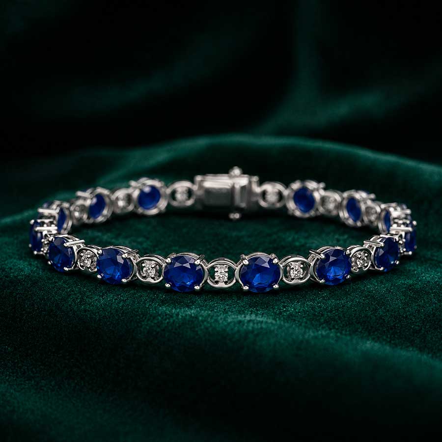 8,82 karat safir pırlanta bileklik